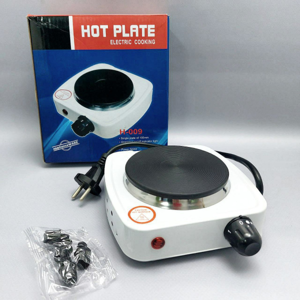 Электрическая настольная плита (одноконфорочная) HOT PLATE H-009 (220V, 500W, световой индикатор, 5 уровней мощности)